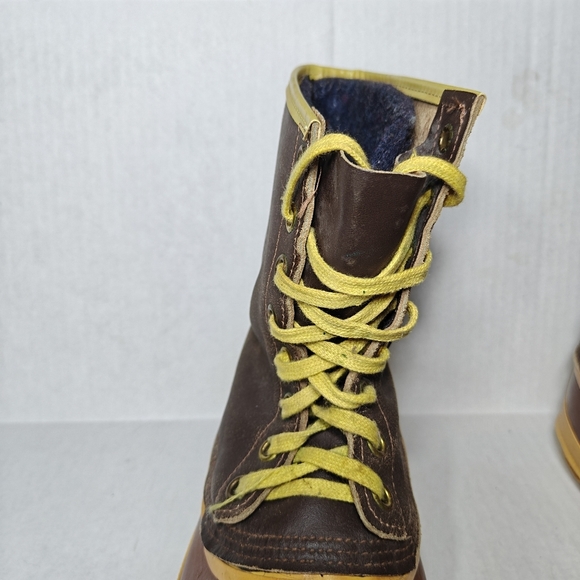 Sorel Arctic Pac Leather Rubber Wool Lined Lace Up Duck Tan Brown Boots Men\'s 10 main image 4